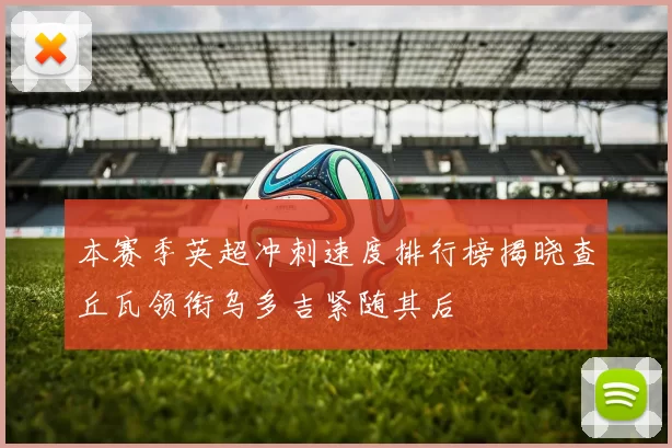 本赛季英超冲刺速度排行榜揭晓查丘瓦领衔乌多吉紧随其后